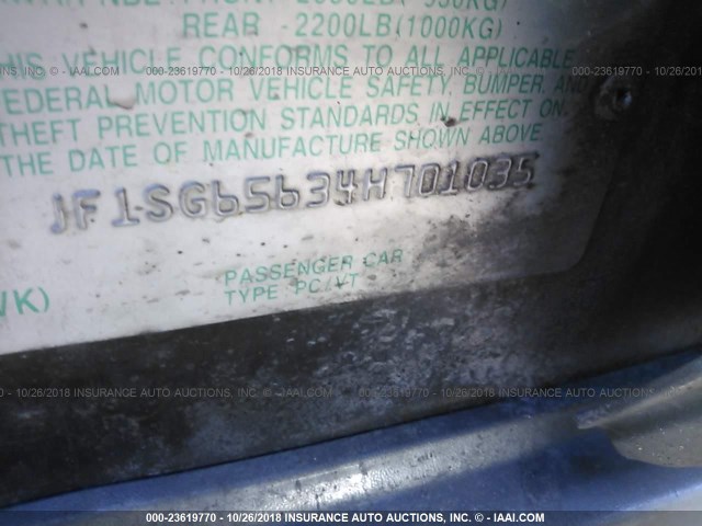 JF1SG65634H701035 - 2004 SUBARU FORESTER 2.5XS შავი ფოტო 9