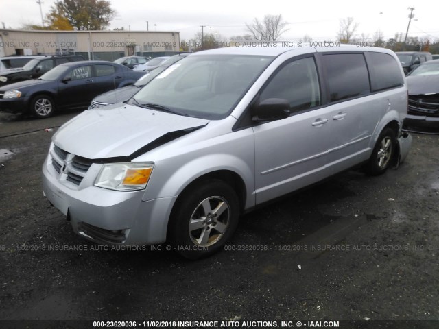 1D8HN44E29B509821 - 2009 DODGE GRAND CARAVAN SE SILVER photo 2