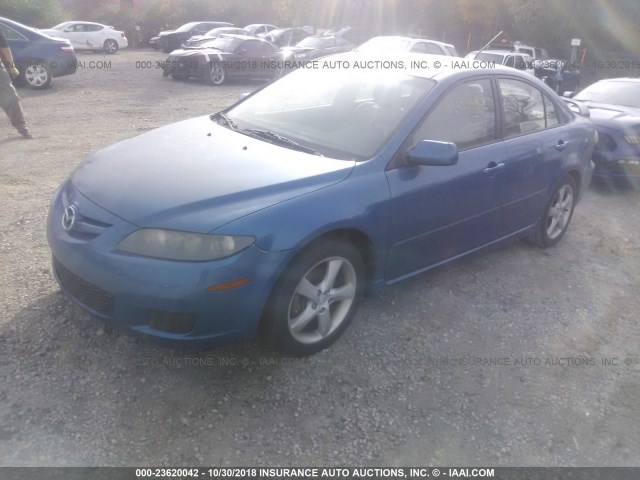 1YVHP84C175M56100 - 2007 MAZDA 6 BLUE photo 2