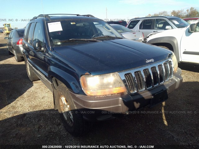 1J8GW48N62C204218 - 2002 JEEP GRAND CHEROKEE LAREDO Dark Blue photo 1