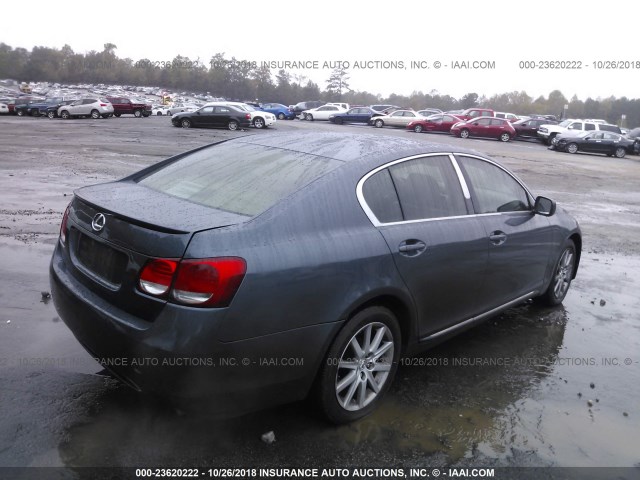 JTHCH96S660004130 - 2006 LEXUS GS GENERATION 200 300 GRAY photo 4