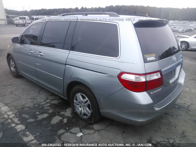 5FNRL38736B101349 - 2006 HONDA ODYSSEY EXL BLUE photo 3