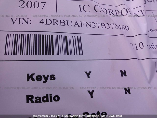 4DRBUAFN37B378460 - 2007 IC CORPORATION 3000 未知 照片 9