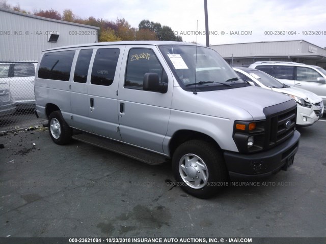 1FBNE3BL9BDA09313 - 2011 FORD ECONOLINE E350 SUPER DUTY WAGON SILVER photo 1