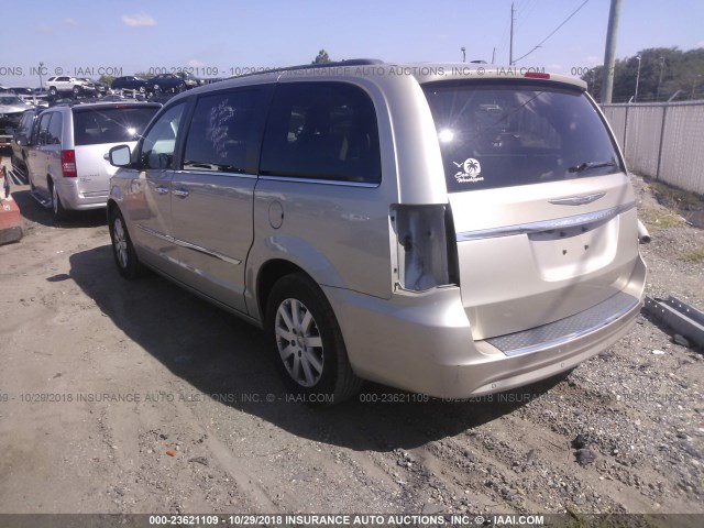2C4RC1CGXCR376003 - 2012 CHRYSLER TOWN & COUNTRY TOURING L GOLD photo 3