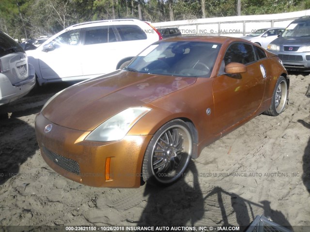 JN1AZ34DX5M601055 - 2005 NISSAN 350Z COUPE ORANGE photo 2