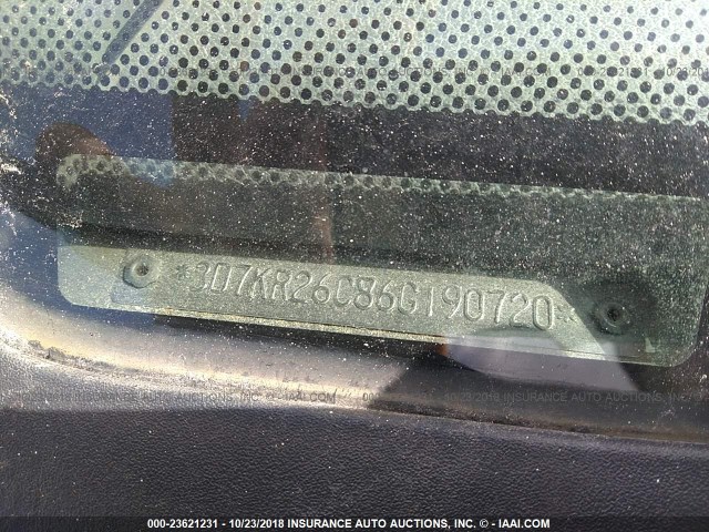 3D7KR26C86G190720 - 2006 DODGE RAM 2500 ST/SLT 白色 照片 9