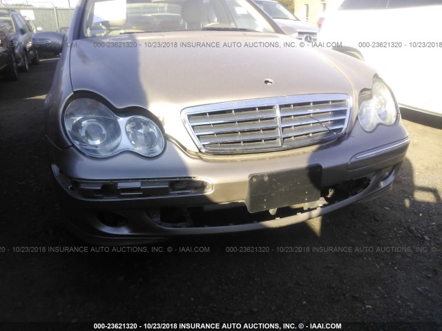 WDBRF81J05F569851 - 2005 MERCEDES-BENZ C 240 4MATIC BEIGE photo 6