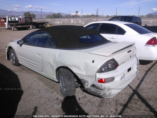 4A3AE45G63E021989 - 2003 MITSUBISHI ECLIPSE SPYDER GS 白色 照片 3