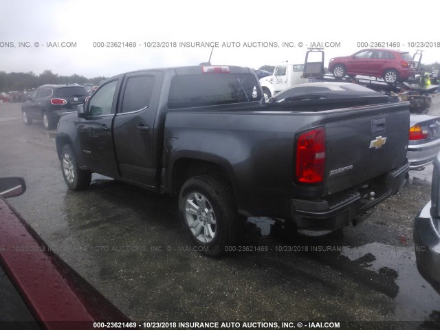 1GCGSCE39G1221856 - 2016 CHEVROLET COLORADO LT GRAY photo 3