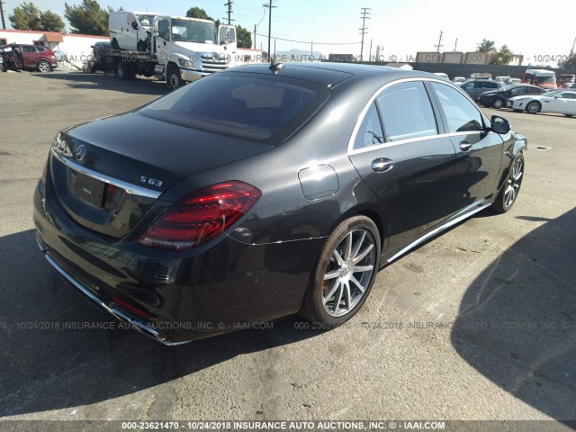 WDDUG8JB0JA330783 - 2018 MERCEDES-BENZ S 63 AMG 4MATIC BLACK photo 4