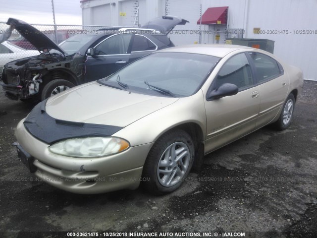 2B3HD46R9YH136771 - 2000 DODGE INTREPID GOLD photo 2