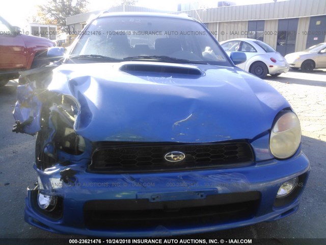 JF1GG29633G805618 - 2003 SUBARU IMPREZA WRX BLUE photo 6