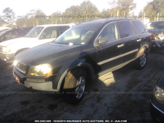 YV1CY592X51180655 - 2005 VOLVO XC90 BLACK photo 2