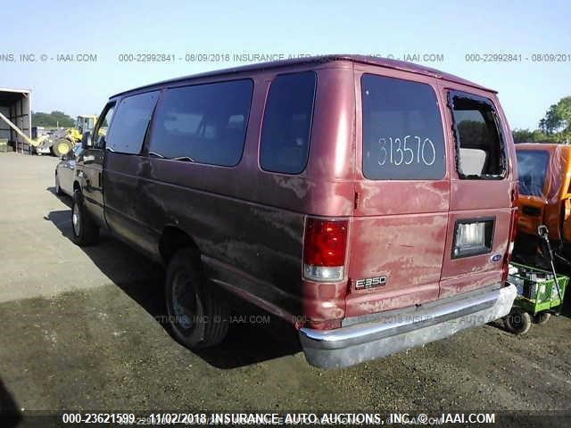 1FBSS31L2YHA48842 - 2000 FORD ECONOLINE E350 SUPER DUTY WAGON RED photo 3