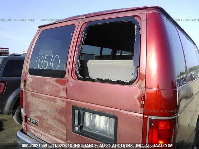 1FBSS31L2YHA48842 - 2000 FORD ECONOLINE E350 SUPER DUTY WAGON RED photo 6