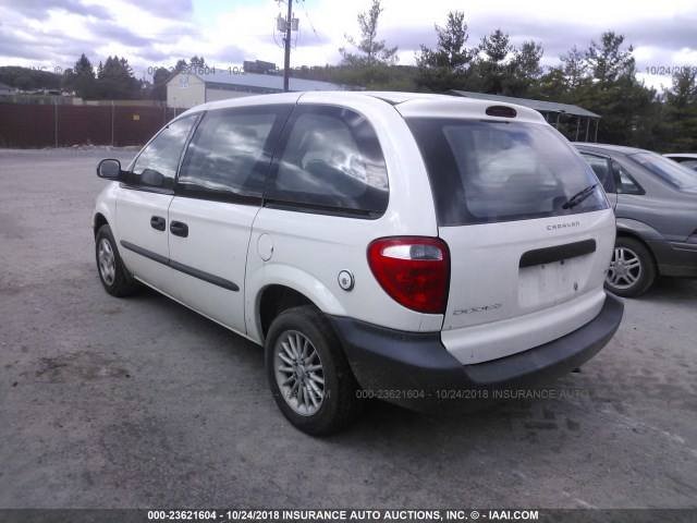 1B4GP25B52B673824 - 2002 DODGE CARAVAN SE WHITE photo 3