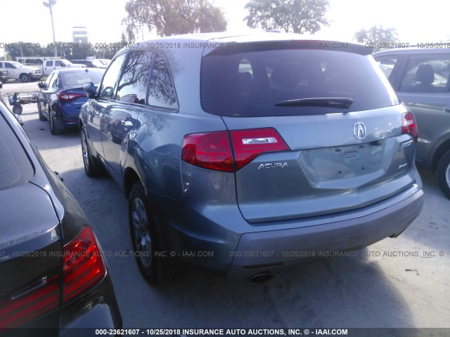 2HNYD28428H530899 - 2008 ACURA MDX TECHNOLOGY BLUE photo 3