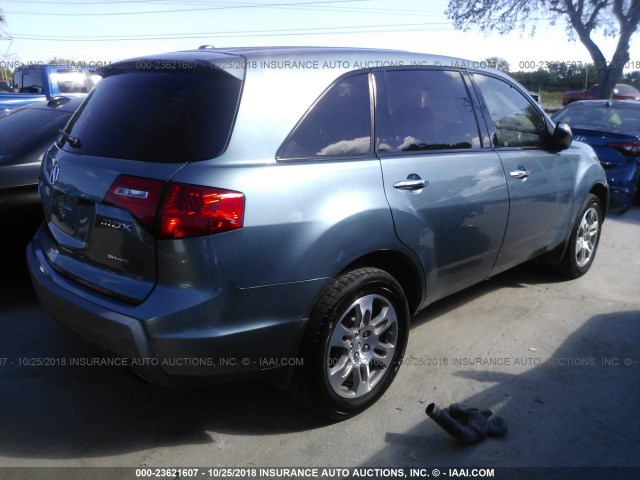 2HNYD28428H530899 - 2008 ACURA MDX TECHNOLOGY BLUE photo 4