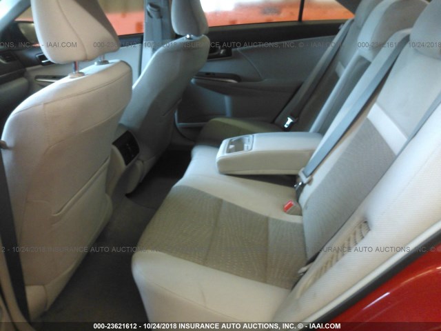 4T1BD1FK0CU059649 - 2012 TOYOTA CAMRY HYBRID/LE/XLE 红色 照片 8