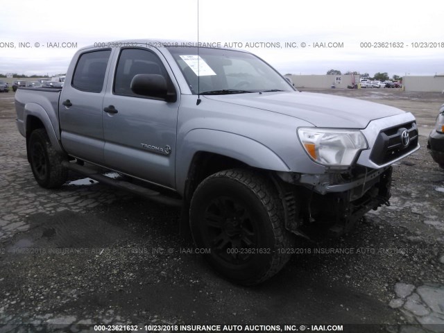 5TFJU4GN8FX090046 - 2015 TOYOTA TACOMA DOUBLE CAB PRERUNNER SILVER photo 1