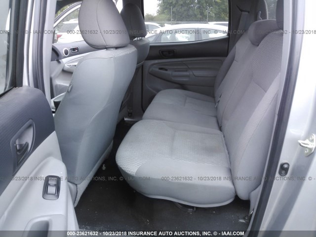 5TFJU4GN8FX090046 - 2015 TOYOTA TACOMA DOUBLE CAB PRERUNNER SILVER photo 8