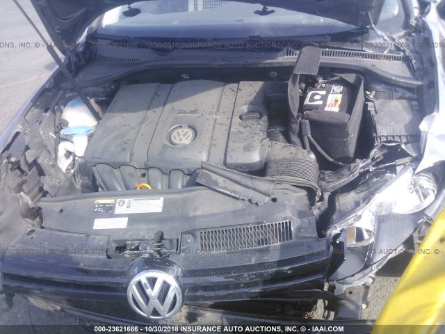 WVWDB7AJ9DW138702 - 2013 VOLKSWAGEN GOLF GRAY photo 10