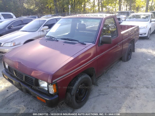 1N6SD11S4PC307714 - 1993 NISSAN TRUCK SHORT WHEELBASE BURGUNDY photo 2