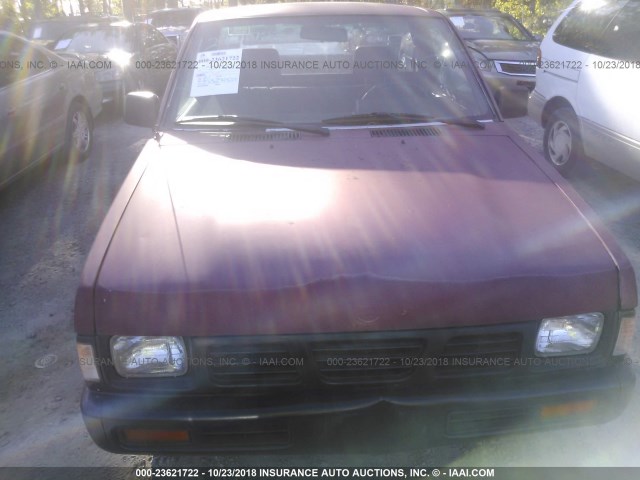 1N6SD11S4PC307714 - 1993 NISSAN TRUCK SHORT WHEELBASE BURGUNDY photo 6