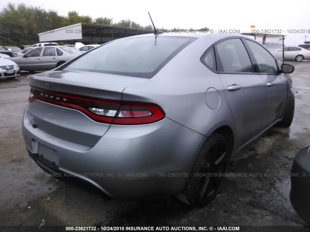 1C3CDFBB7FD435400 - 2015 DODGE DART SXT GRAY photo 4