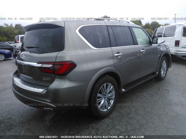 JN8AZ2NF7J9662744 - 2018 INFINITI QX80 SIGNATURE TAN photo 4