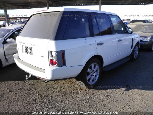 SALME11484A144138 - 2004 LAND ROVER RANGE ROVER HSE WHITE photo 4