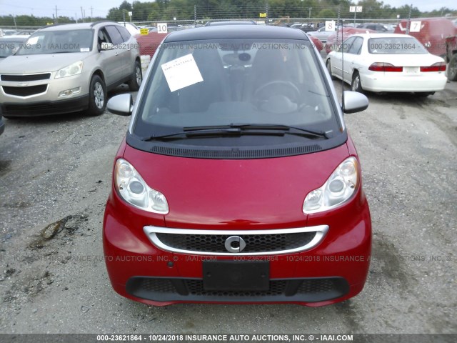 WMEEJ3BA3DK589745 - 2013 SMART FORTWO PURE/PASSION RED photo 6