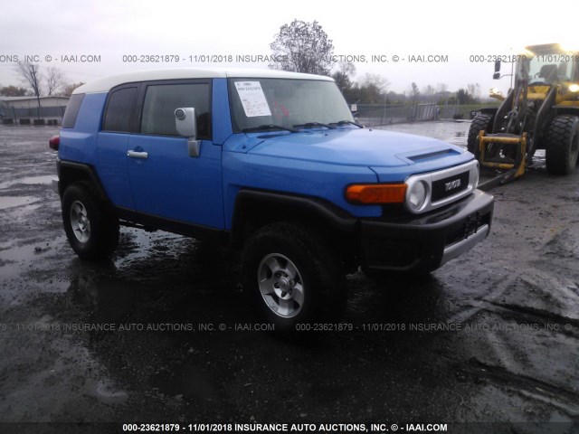 JTEBU11F28K019053 - 2008 TOYOTA FJ CRUISER BLUE photo 1