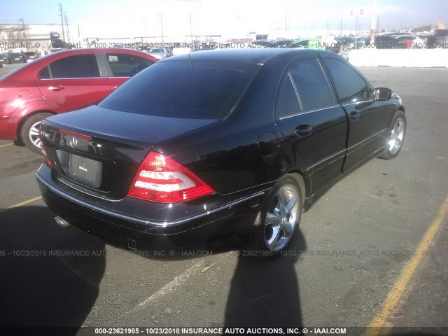 WDBRF52H46A857803 - 2006 MERCEDES-BENZ C GENERATION 2006 230 BLACK photo 4