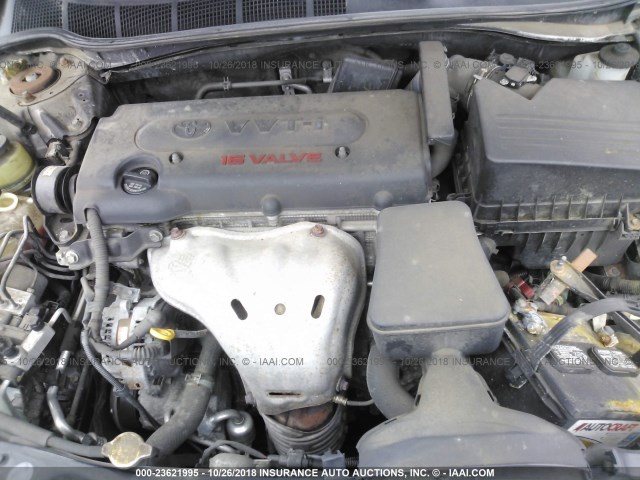 4T1BE46K08U258657 - 2008 TOYOTA CAMRY CE/LE/XLE/SE BLACK photo 10