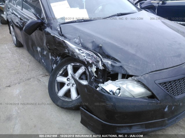 4T1BE46K08U258657 - 2008 TOYOTA CAMRY CE/LE/XLE/SE BLACK photo 6