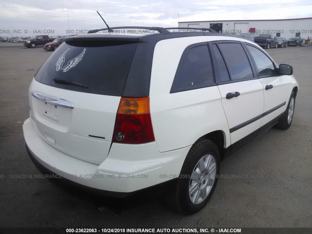 2A8GF48XX8R608026 - 2008 CHRYSLER PACIFICA LX WHITE photo 4