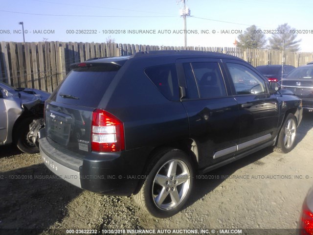 1J8FF57W67D185392 - 2007 JEEP COMPASS LIMITED BLUE photo 4