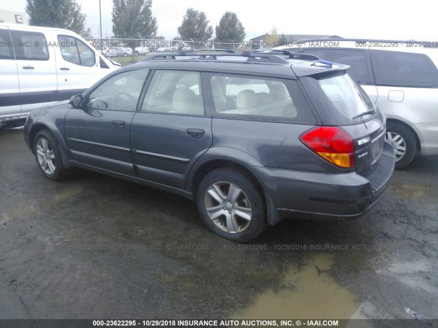 4S4BP61C777345653 - 2007 SUBARU LEGACY OUTBACK 2.5I GRAY photo 3