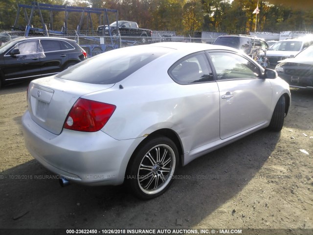 JTKDE177550004394 - 2005 TOYOTA SCION TC 银色 照片 4