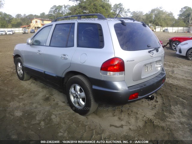 KM8SC73D95U916436 - 2005 HYUNDAI SANTA FE GLS/LX SILVER photo 3