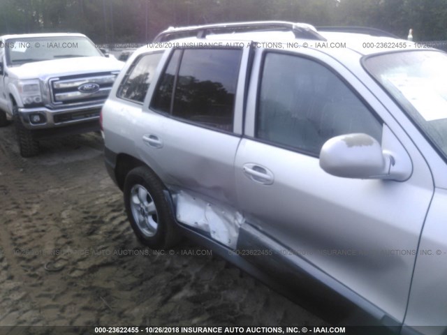 KM8SC73D95U916436 - 2005 HYUNDAI SANTA FE GLS/LX SILVER photo 6