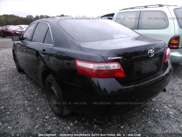 4T1BE46K78U759593 - 2008 TOYOTA CAMRY CE/LE/XLE/SE BLACK photo 3
