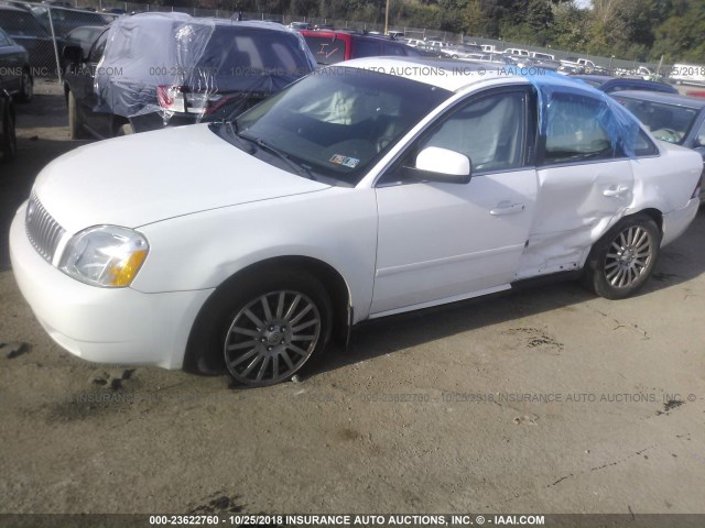 1MEHM43147G603990 - 2007 MERCURY MONTEGO PREMIER WHITE photo 2