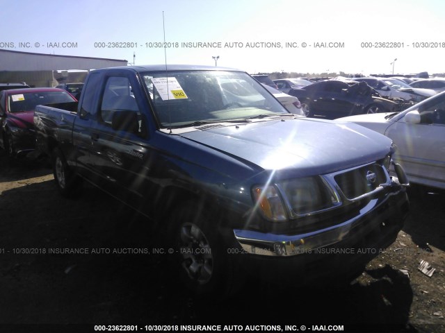 1N6DD26S8YC408683 - 2000 NISSAN FRONTIER KING CAB XE BLUE photo 1