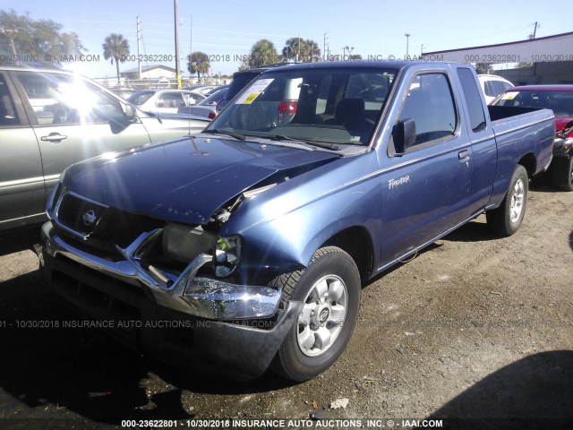 1N6DD26S8YC408683 - 2000 NISSAN FRONTIER KING CAB XE BLUE photo 2