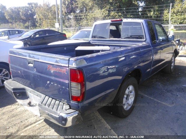 1N6DD26S8YC408683 - 2000 NISSAN FRONTIER KING CAB XE BLUE photo 4