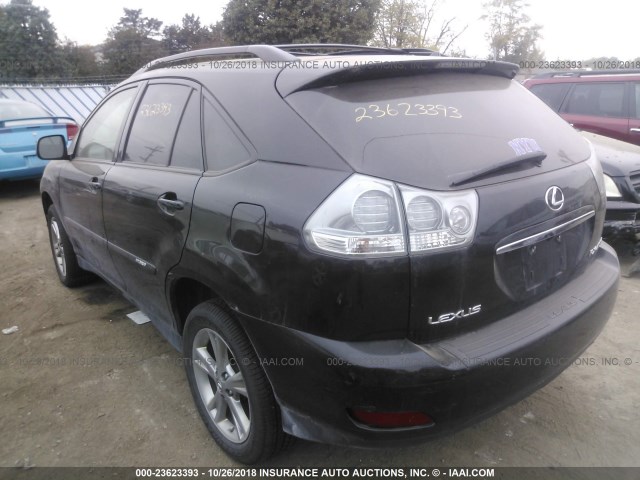 JTJHW31U672030152 - 2007 LEXUS RX 400H BLACK photo 3