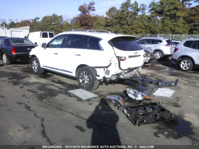 5N1AL0MM8FC536853 - 2015 INFINITI QX60 WHITE photo 3